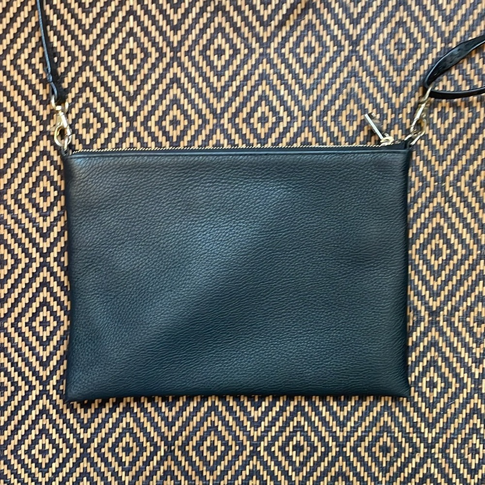 Banana Republic black leather crossbody bag or clutch